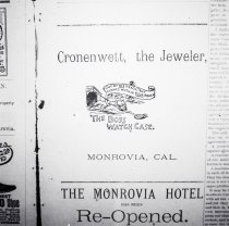 Cronenwett,  Jeweler -- advertisement